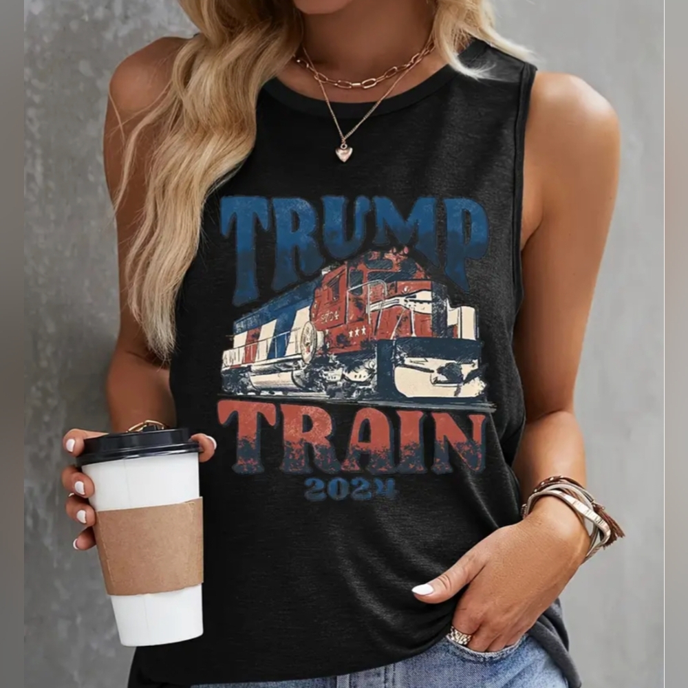 Trump train tank top